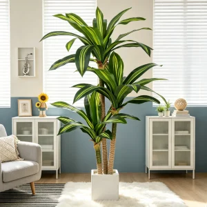 4ft/5ft/6ft Artificial Dracaena Tree in Pot