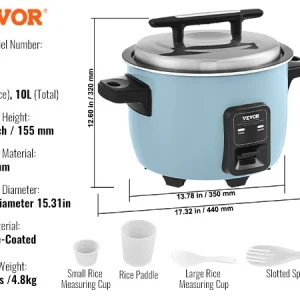 SucceBuy 8L 10L 13L Rice Cooker with Aluminum Nonstick Inner Pot
