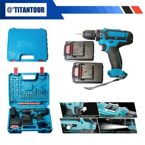 21V Cordless Drill Driver with 2 Batteries