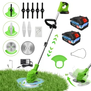 2-in-1 Cordless Electric  Lawn Mower  650W 18000 RPM With 24V Two Battery