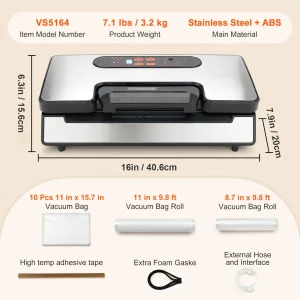 SucceBuy 90Kpa 130W Food Vacuum Sealer