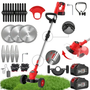 3-in-1 Cordless Weed Trimmer & Lawn Mower